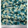 thumbnail image 3 of Soimoi Velvet Fabric Two Tone Camouflage Print Fabric by The Yard 58 Inch Wide, 3 of 3