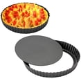 thumbnail image 1 of Gutsdoor 12 Inch Pie Pan with Removable Bottom, Nonstick Carbon Steel Tart Quiche Pan for Baking, Dishwasher Safe Round Baking Pan, Kitchen Bakeware, 1 of 7