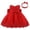 Red, variant on Zwiiyzr Toddler Girls Net Yarn Embroidery Rhinestone Bowknot Birthday Party Gown Long Dresses Headband Suit, Hot Pink, 24 Months