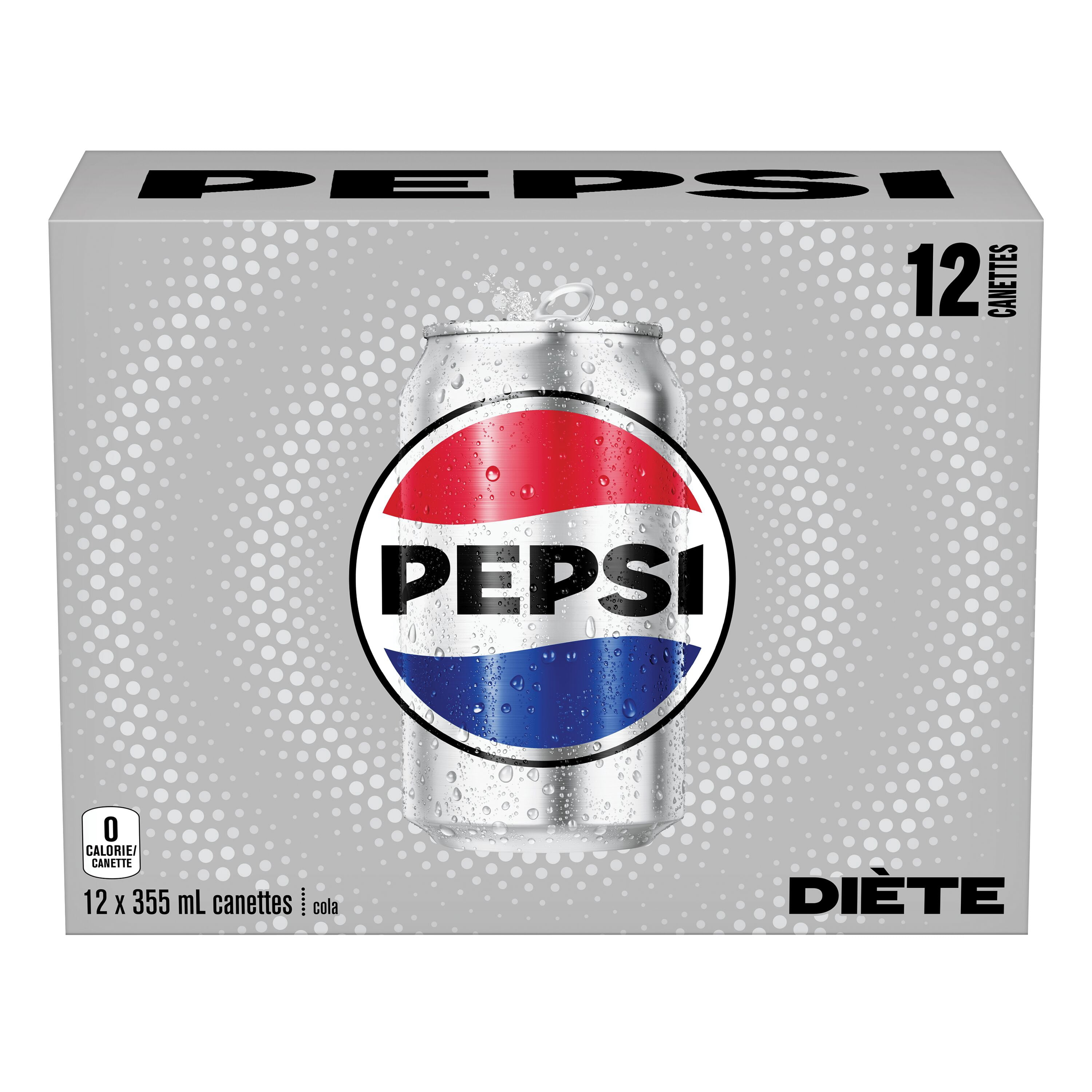 Pepsi Diet Cola 355ml Cans, pack of 12
