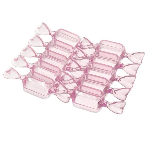 Boîte de Rangement en Forme de Bonbon, 10 Pcs, Rose, 8x2x2,5 cm