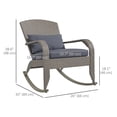 thumbnail image 2 of Outsunny Outdoor Wicker Adirondack Rocking Chair with Seat Cushion Pillow, 2 of 7