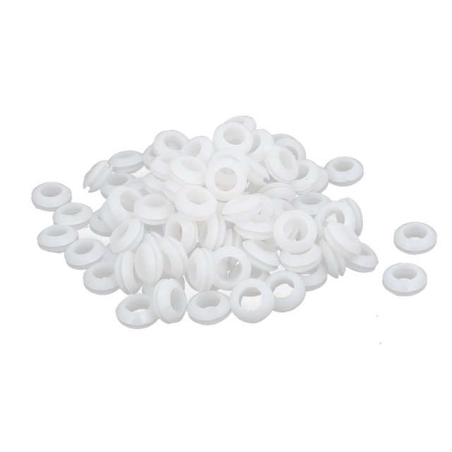 Unique Bargains Electrical Wire Gasket Rubber Grommets White 10mm Inner Dia 100pcs