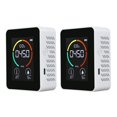 thumbnail image 1 of 2X Temperature & Humidity Meter, Air Quality Monitor, CO2 Detector, 3-In-1 Digital Air Pollution Carbon Dioxide Detector,2 x Air Quality Analyzer 2 x USB Cable 2 x User Manual,White, 1 of 7