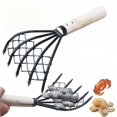 thumbnail image 1 of Ynlkorvg Seafood Rake With Mesh Net 10.24in High Rake Clamming Rake 5 Tine Beach Rake Clamming Equipment For Clam Digging Clam Rake Digging Seafood Rake, 1 of 8