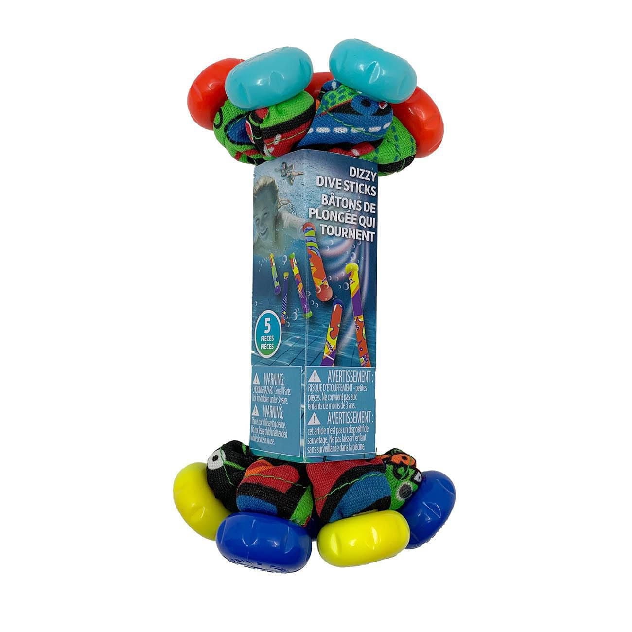 Play Day Dizzy Dive Sticks, 8-Pack, Blue Yellow Stick
