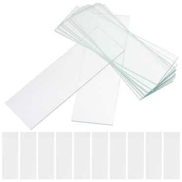 MasteelfCA 100 Pcs Diapositives de Microscope Transparentes Diapositives de Microscope Vierges Accessoires d'Éducation Biologique