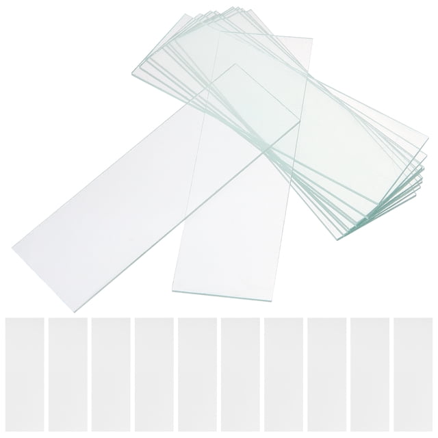 MasteelfCA 100pcs Microscope Slides Clear Blank Microscope Slides Biological Education Props