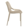 thumbnail image 4 of Siesta ISP014-DVR Chaise de Salle à Manger Extérieure à Air Dove Gris - Ensemble de 2, 4 of 10