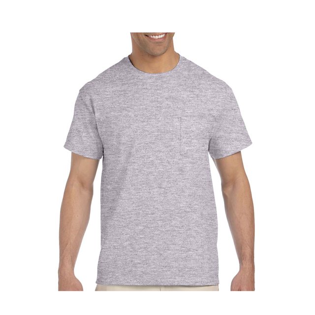 Gildan Men's Collar Double Needle Pocket Knit T-Shirt, Style G2300
