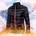 thumbnail image 3 of Men‘s Autumn And Winter Stand Collar Slim Fit Zipper Padded Jacket With Pockets, 3 of 6