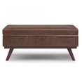thumbnail image 4 of Owen Table Basse Relevable de 42 Po en Similicuir Brun Châtaigne Vieilli, 4 of 8