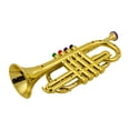 thumbnail image 1 of Amdohai Trompette Enfants Instruments à Vent Musicaux ABS Trompette Métallique Dorée, 1 of 8