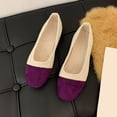 thumbnail image 4 of Casual Shoes For Women, Color-Block Canvas Slip-On Flats with Round Toe and Soft Sole for Spring and Summer, Large Sizes Available, 4 of 5