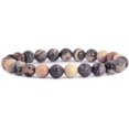 thumbnail image 1 of Bracelet Extensible Unisexe en Perles Rondes de 8 mm avec Pierre Précieuse de Jaspe Natural Exotica 7 Pouces, 1 of 3