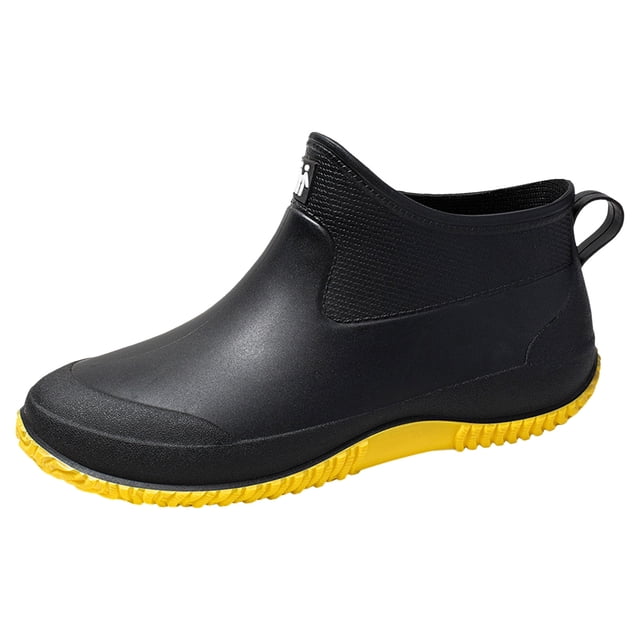 Kcodviy Slip Women's Rain Shoes Boots Winter Men Korean Version Solid Color Boots for Cold Weather Short Tube Women's Water Womens Rain Shoes Size 11 Shoes