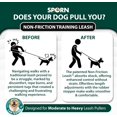 thumbnail image 3 of Sporn Non-Friction Dog Training Leash, Heavy-Duty Non-Slip Padded Nylon Dog Leash 4ft for Maximum Control, No Pull Dog Leash with Trigger Snap Buckle, Patented Design Dog Leash, Black, 3 of 7