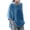 Blue, variant on Plus Size Tops for Women Cotton Linen Casual Solid Color Crewneck Tshirts Three Quarter Length Sleeve Loose Comfy Tee Tops