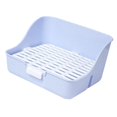thumbnail image 3 of GROWTH TANK Rabbit Litter Box Detachable Cleaning Potty Trainer Corner Pet Toilet for Guinea Blue, 3 of 9