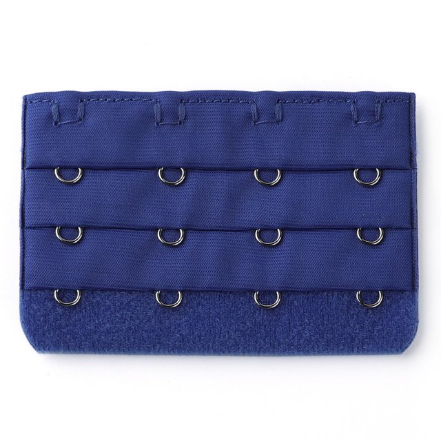 INSPIRE CHIC Femmes Dames 3 Rangées 4 Crochets sous-Vêtements Rallonge de Soutien-Gorge Rallonge de Bretelle Bleu Foncé