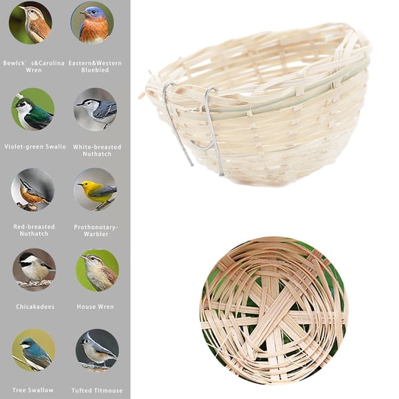 Bird for Cage – Handwoven Bird Habitat Accessory for Small Parrots and Budgies – Durable Indoor Aviary for Pet Birds
