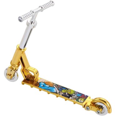 XYCCA Or Mini Deux Roues Jouets Mini Trottinettes à Doigts, Mini Planches à Roulettes à Doigts Jouet, Trottinette à Doigts Mouvement du Bout des Doigts Planche à Roulettes pour Entraînement des Doigts Véhicules de Jeu Planches et Motos à Doigts-3021