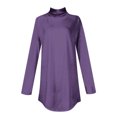 thumbnail image 4 of FAIWAD Women's Turtleneck Long Sleeve Tops Basic Layering Irregular U Hem Soft Underwear Tunic Tops, 4 of 4