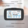 thumbnail image 3 of Zootealy Indoor & Outdoor Hygrometer Thermometer with Time Backlight LCD Display Desk Electronic Temperature Humidity Meters for Home Greenhouse Cellar, 3 of 6