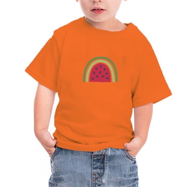 Orange T Shirt for Girls Orange Shirt for Kids Unisex Round Neck Cotton Short Sleeve Cotton T-Shirt Top Orange T Shirt for Boys