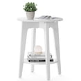 thumbnail image 1 of VASAGLE Collection MAEZO - Table d'Appoint, Petite Table d'Extrémité Ronde à 2 Niveaux, Table de Nuit avec Pieds Fuselés, Transitions Courbées, pour Petits Espaces, Salon, Chambre, Blanc Nuage, 1 of 6