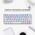 thumbnail image 2 of Amdohai Clavier Mécanique Compact Multi-Appareils avec 64 Touches Mode BT et Filaire 18 Effets Rétroéclairés RVB Retournement N-key Commutateurs Blanc Rouge, 2 of 5