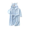 thumbnail image 1 of Sunnyoo Toddler Girls Hooded Flannel Nightrobe Sleepwear Robe Cartoon Bathrobe, Sizes 1-8, 1 of 3