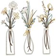 thumbnail image 1 of Autocollants Muraux Modernes en Métal à Motif de Fleurs, Décoration Botanique Naturelle pour la Maison, Design Intérieur Minimaliste, 1 of 5