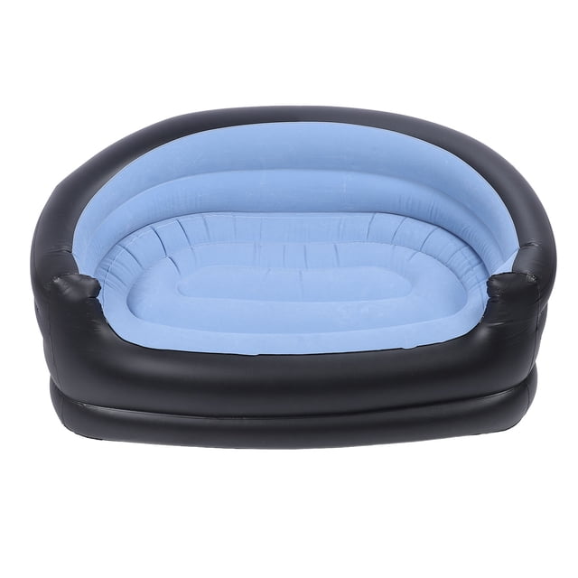 Inflatable Chair, Double Design, PVC, Velvet, Portable, Air Couch with Contemporary Design, Indoor Living, Tent Camping, Outdoor Activities, Suitable for Couples or Friends