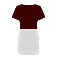 thumbnail image 3 of Pisexur Robe à Manches Courtes à Col Rond pour Femme, Robe Décontractée à Blocs de Couleur Imprimée à Manches Courtes à Col Rond pour Femme, Robe pour Femme, 3 of 4