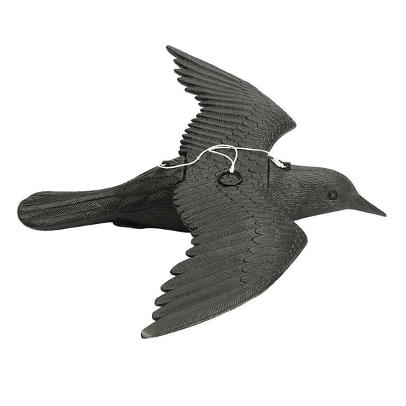 MesaSe Simulation en Plastique Animal Oiseau Corbeau Modèle Chasse Appât Décoration