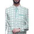 thumbnail image 3 of BESTMAN Chemise Habillée Décontractée pour Homme à Manches Longues, Coupe Ajustée, en Coton, à Boutons, 3 of 5