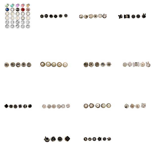 30 Pieces Shirt Sweater Shank Button Replacement Crafting Handicraft Clothes Coat Metal Buttons Brooch Pin Cufflink Badge Sewing Accessories Colorful