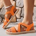 thumbnail image 3 of Omen Stitching Hollow Out Chunky Bottom Heel Big Size Open Toe Casual Sandals Women, 3 of 6