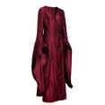 thumbnail image 4 of The Red Woman Melisandre Cosplay Costume Renaissance Medieval Maxi Dress Victorian Irish Gothic Retro Gown (Large), 4 of 4