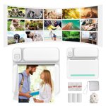 CQCYD Thermal Portable Bluetooth Printers, Mini Wireless POS Printer 57mm, Photo Image Printers for Android Phone, Label Maker for Notes Tasks Organization, Travel Portable Printer for Study Home