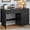 Noir Pur, variante sur Conate Farmhouse Bureau Exécutif de 47 Pouces, Bureau d'Ordinateur avec Tiroirs et Armoire de Rangement, Poste de Travail Bureau d'Ordinateur pour Bureau à Domicile et Étude.