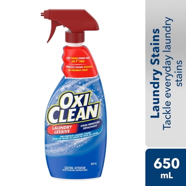 OxiClean Détachant pour la lessive en vaporisateur, formule puissante contre les taches sur les vêtements, 650 mL