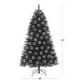 thumbnail image 3 of Holiday Time 6.5' pre-lit Branford Frosted Pine Black Tree, Black, 3 of 5