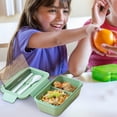 thumbnail image 4 of fheaev Children's Lunch Box Water Cup Set Sealed Leak-Proof Compartment Lunch Box Lunch, 4 of 7