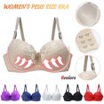 thumbnail image 1 of Jovati Everyday Bras for Women, Seamless Push Up Design with Lace Trim, Breathable Polyester-Spandex Blend, Non-adjustable Shoulder Straps, Full Coverage Fit, Suitable for Daily Wear, 1 of 4