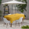 thumbnail image 2 of Vargottam Indoor/Outdoor Tablecloth 58" x 82" Inch Rectangular Tablecloth with Umbrella Hole & Zipper, Waterproof Patio Table Cloths, Spring/Summer Table Covers for Backyard /BBQs - Yellow, 2 of 6