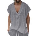 thumbnail image 2 of Styesk Tank Tops Men Men's Solid Color Easy With Camisole And Sleeveless V-neck, 2 of 9