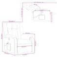 thumbnail image 4 of vidaXL Massage Recliner Chair Dark Green Fabric, 4 of 5