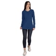 thumbnail image 4 of Inkmeso Tshirt With Buttons Jersey Tee Long Sleeve Top For Women, 4 of 8